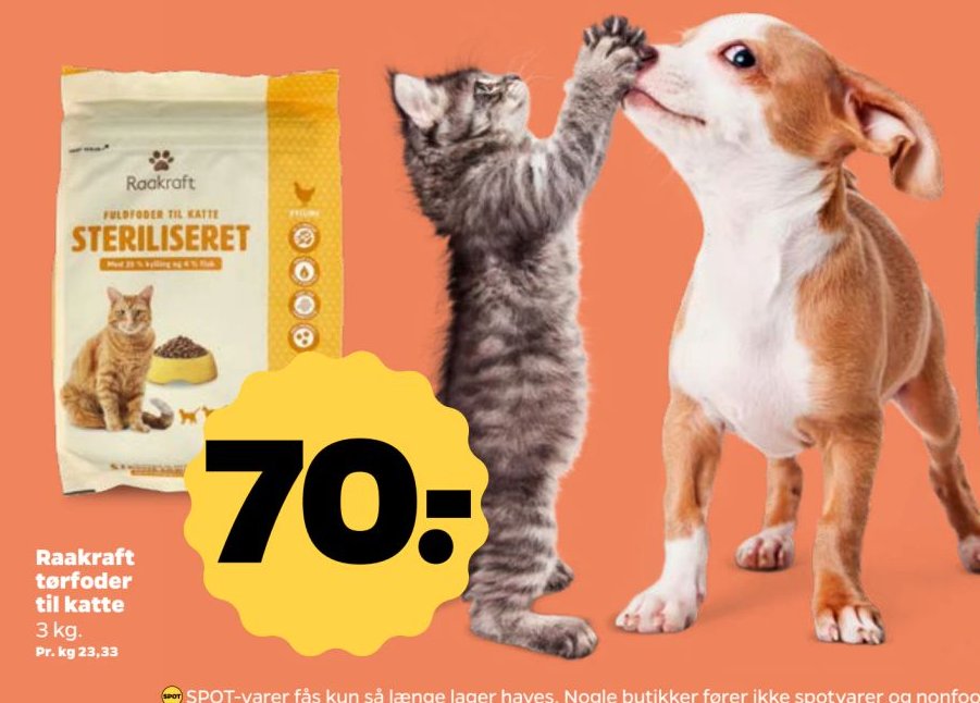 Raakraft tørfoder til katte 3 kg. – Netto