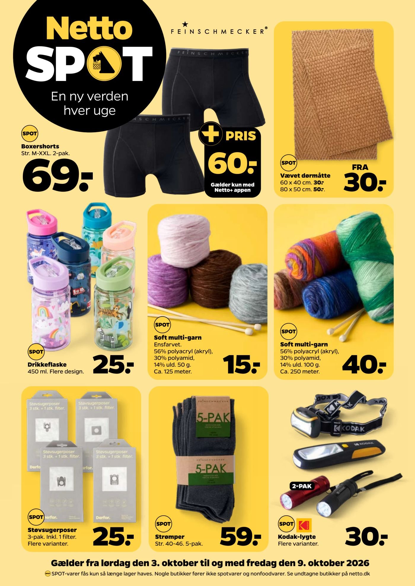 Støvsugerposer 3-pak. Inkl. 1 filter. Flere varianter. – Netto