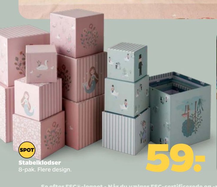 Stabelklodser 8-pak. Flere design. – Netto