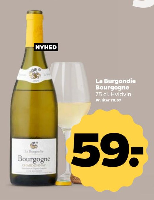 La Burgondie Bourgogne 75 cl. Hvidvin. – Netto