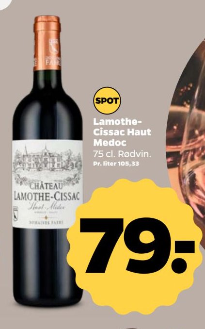 Lamothe-Cissac Haut Medoc 75 cl. Rødvin. – Netto