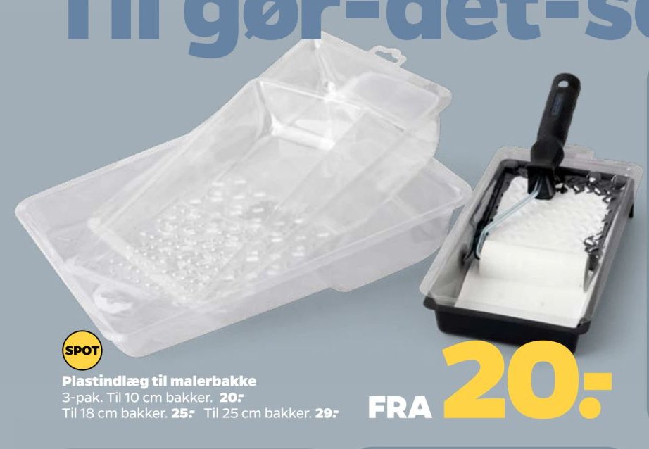 Plastindlæg til malerbakke 3-pak. Til 10 cm bakker. – Netto