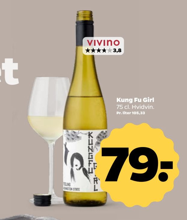 Kung Fu Girl 75 cl. Hvidvin. – Netto