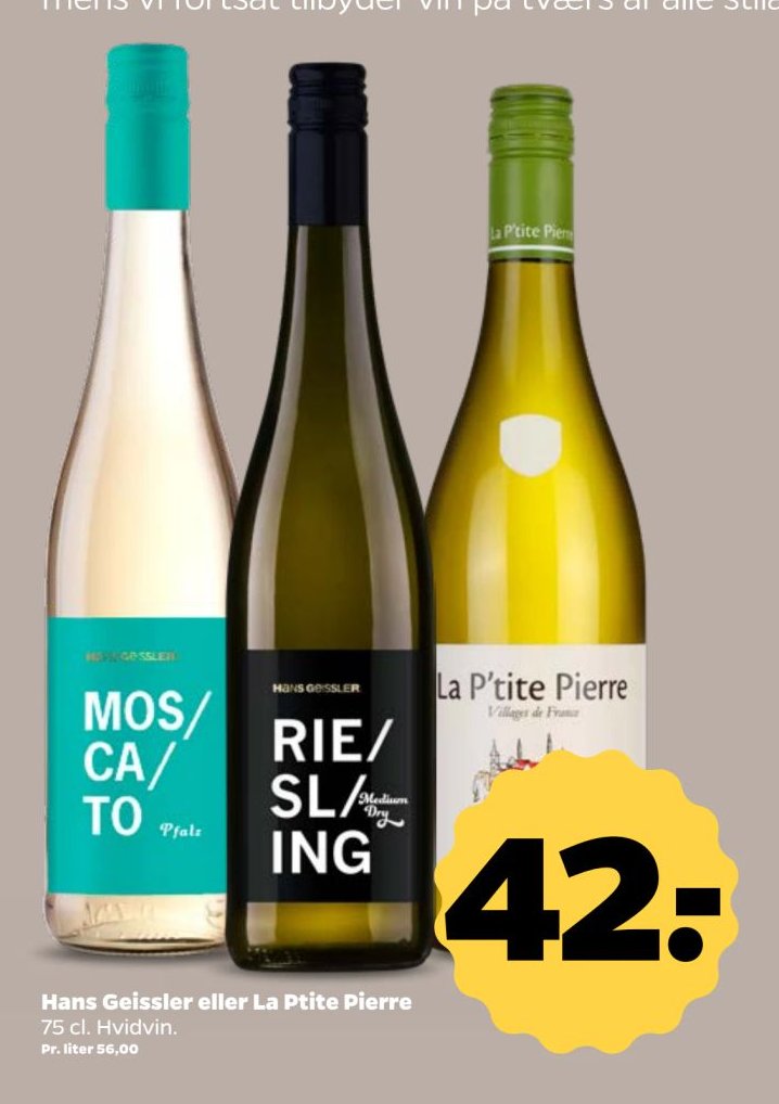 Hans Geissler eller La Ptite Pierre 75 cl. Hvidvin. – Netto