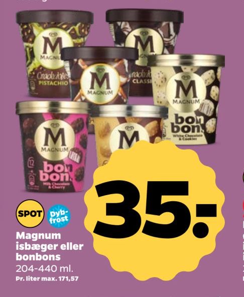 Magnum isbæger eller bonbons – Netto