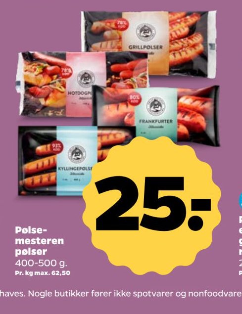 Pølsemesteren pølser – Netto