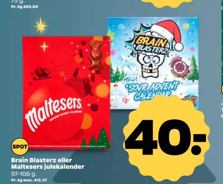 Brain Blasterz eller Maltesers julekalender – Netto