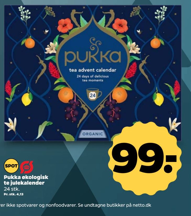 Pukka økologisk te julekalender – Netto