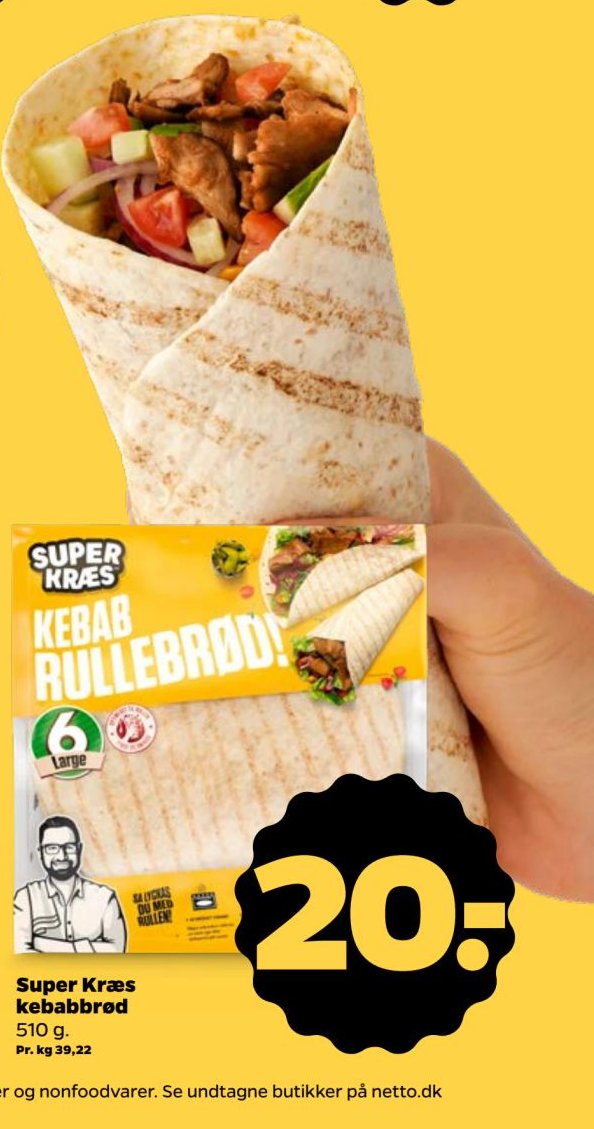 Super Kræs kebabbrød – Netto