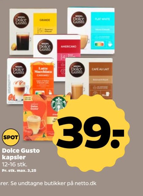 Dolce Gusto kapsler – Netto