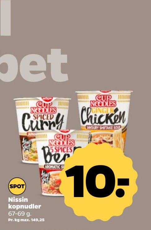Nissin kopnudler – Netto