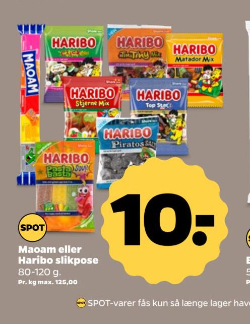 Maoam eller Haribo slikpose – Netto