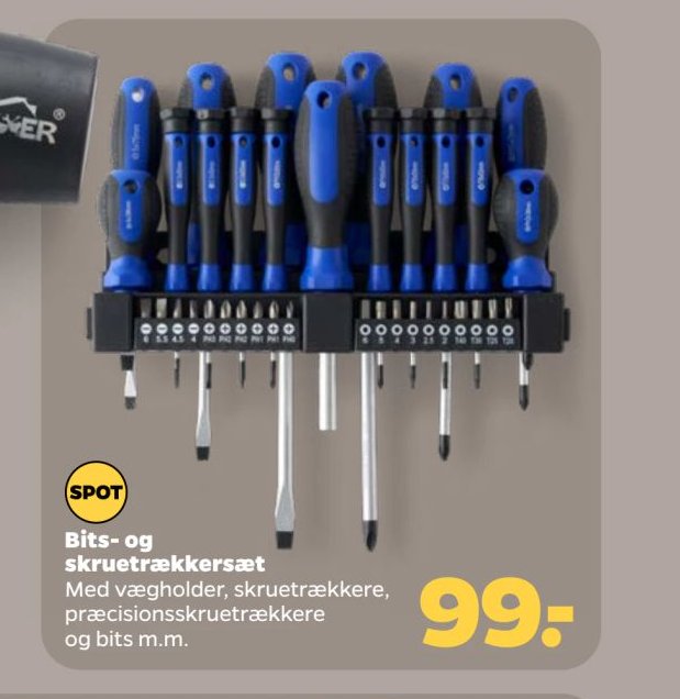 Bits- og skruetrækkersæt – Netto