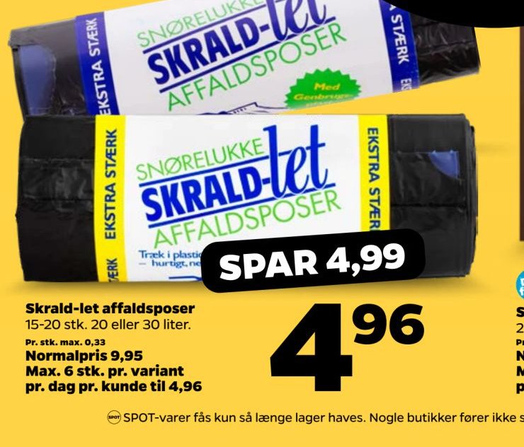 Skrald-let affaldsposer – Netto