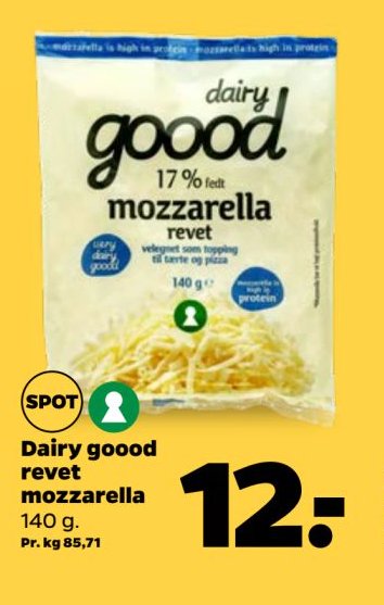 Dairy goood revet mozzarella – Netto