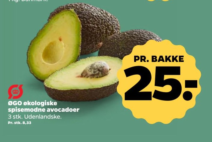 ØGO økologiske spisemodne avocadoer – Netto
