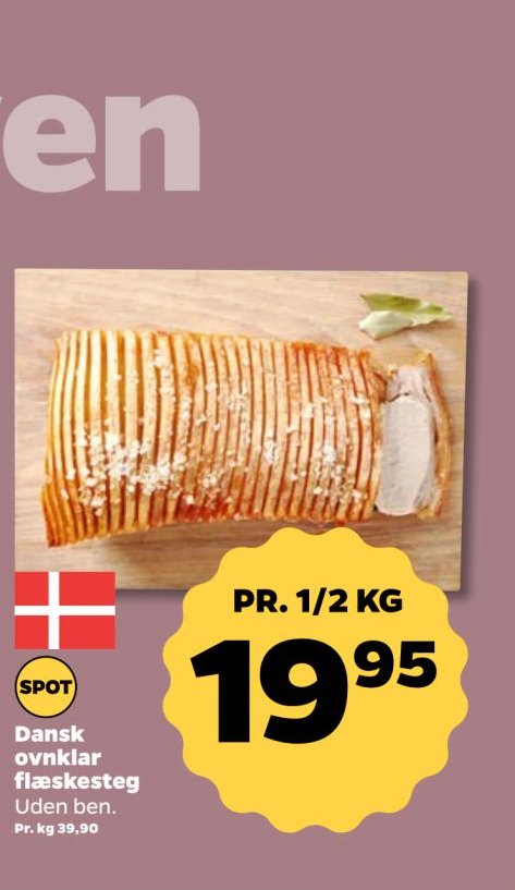 Dansk ovnklar flæskesteg – Netto