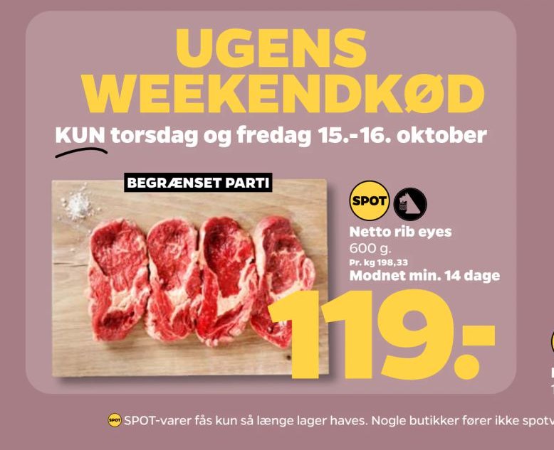 Netto rib eyes – Netto