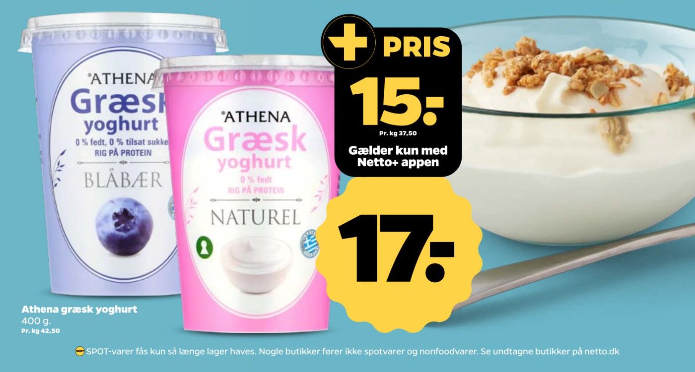 Athena græsk yoghurt – Netto