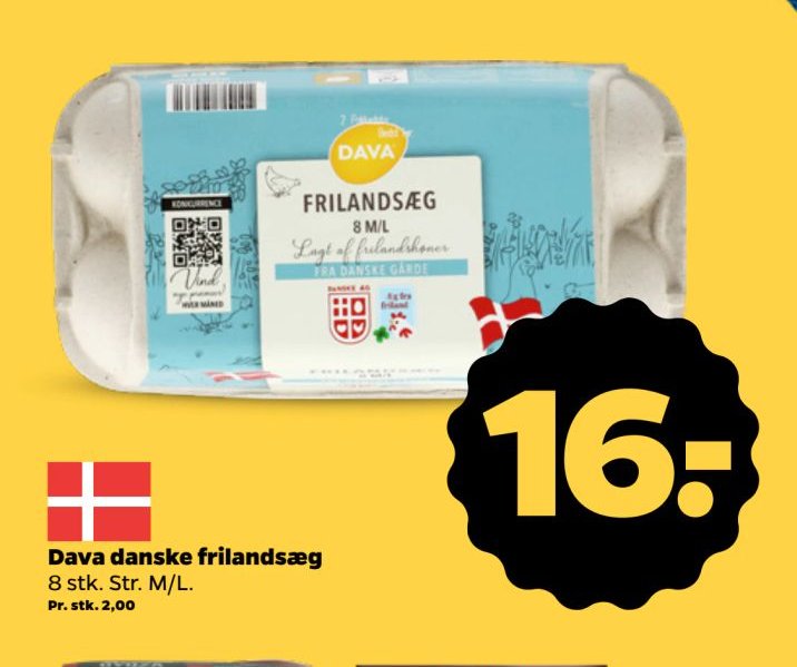 Dava danske frilandsæg – Netto