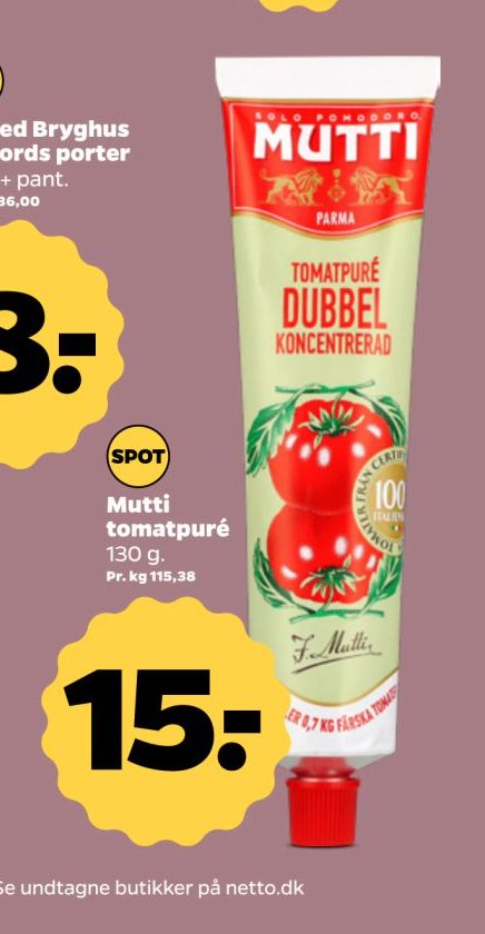 Mutti tomatpuré – Netto