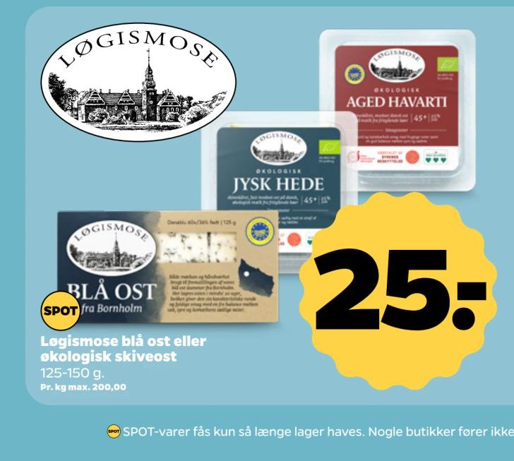 Løgismose blå ost eller økologisk skiveost – Netto