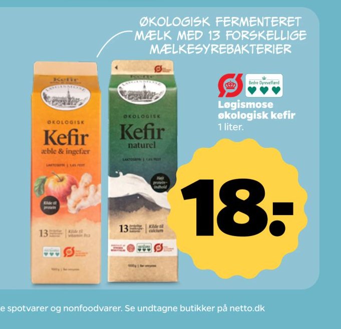 Løgismose økologisk kefir – Netto