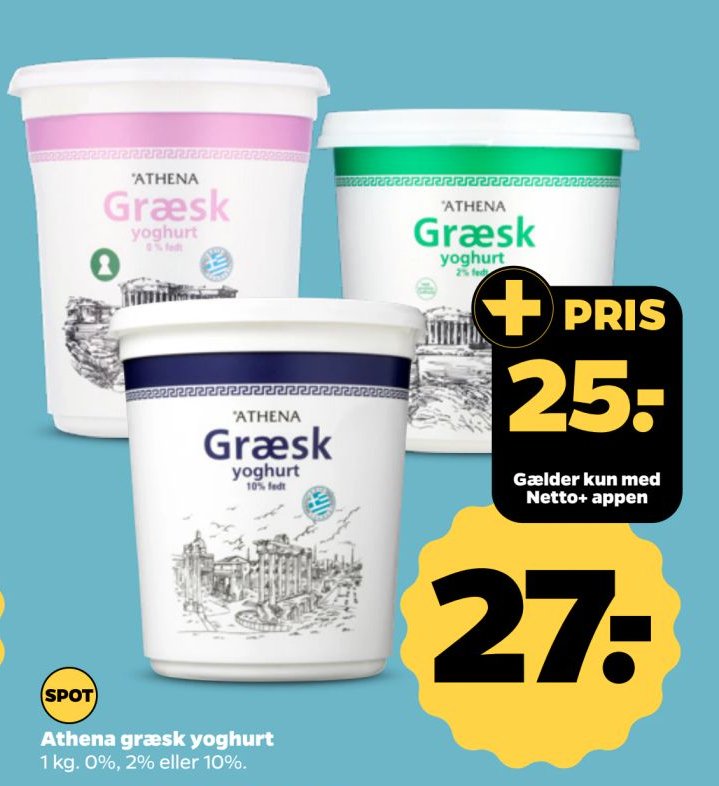 Athena græsk yoghurt – Netto