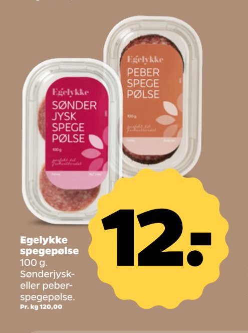 Egelykke spegepølse – Netto