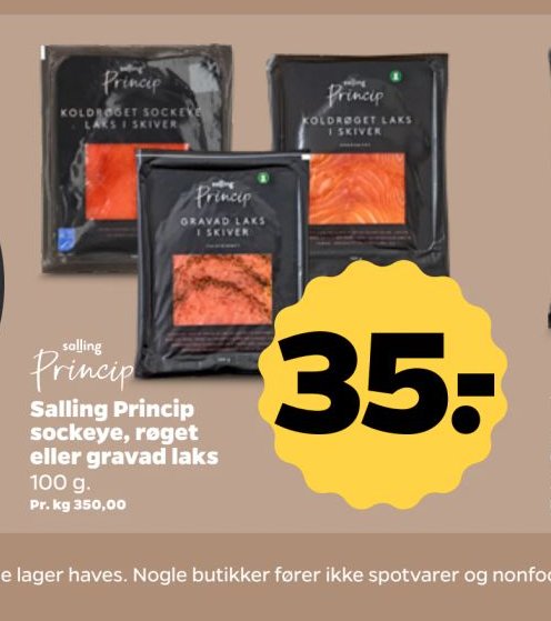 Salling Princip sockeye, røget eller gravad laks – Netto