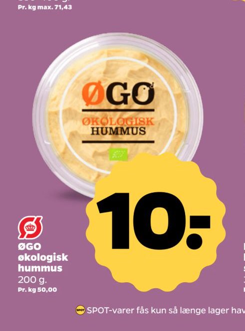 ØGO økologisk hummus – Netto