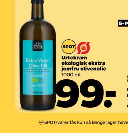 Urtekram økologisk ekstra jomfru olivenolie – Netto