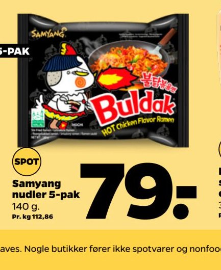 Samyang nudler 5-pak – Netto