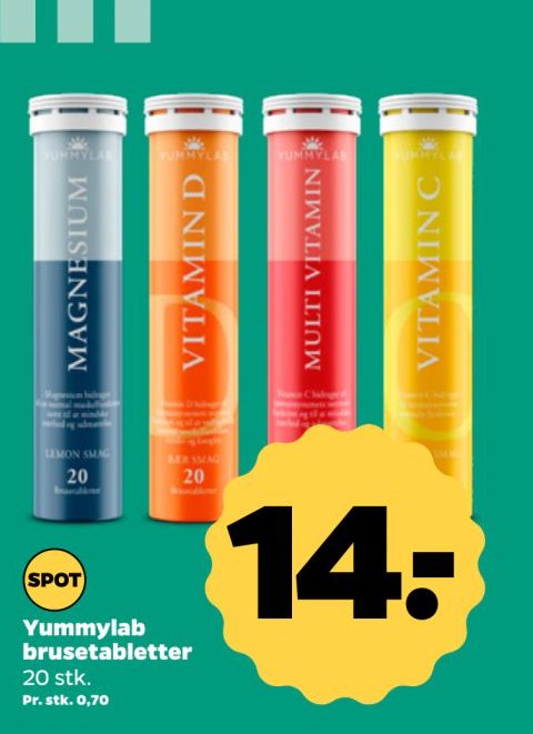 Yummylab brusetabletter – Netto