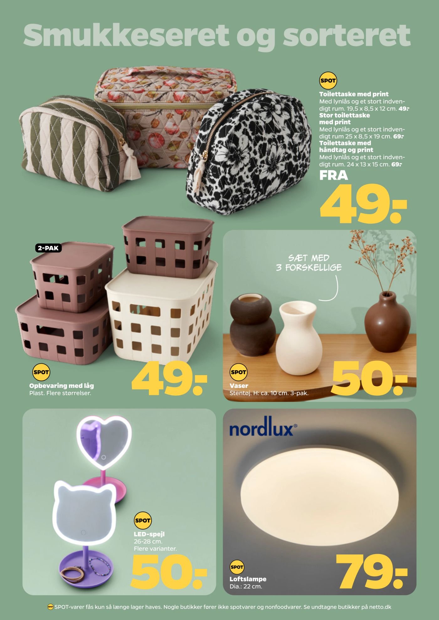Toilettaske med print – Netto