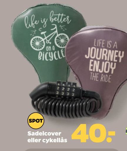 Sadelcover eller cykellås – Netto