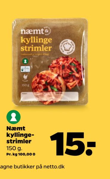 Næmt kyllingestrimler – Netto