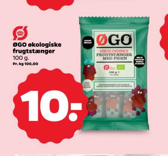 ØGO økologiske frugtstænger – Netto