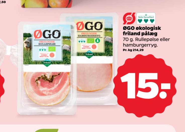 ØGO økologisk friland pålæg – Netto