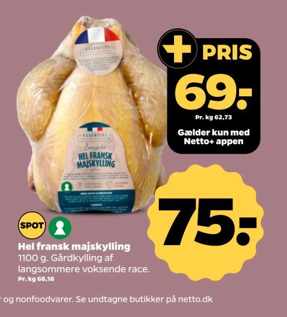 Hel fransk majskylling – Netto