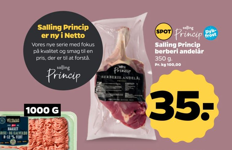 Salling Princip berberi andelår – Netto