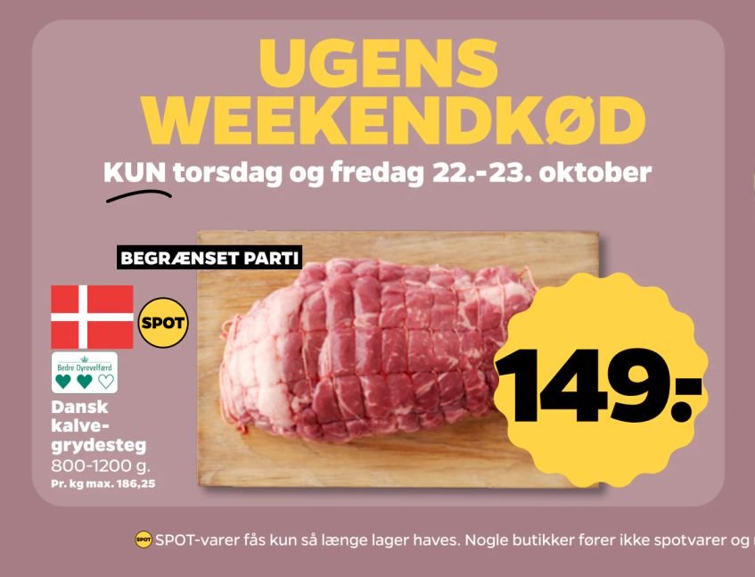 Dansk kalvegrydesteg – Netto