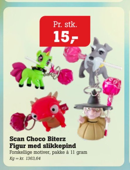 Scan Choco Biterz Figur med slikkepind – Pøtzsch
