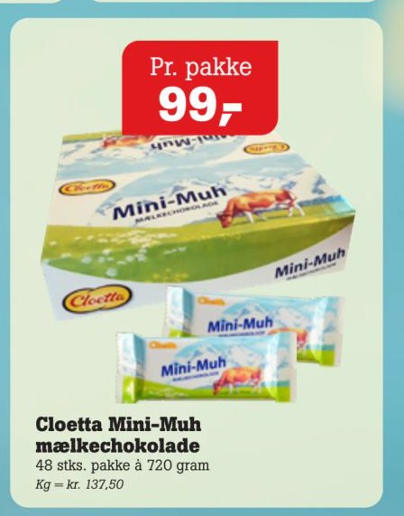 Cloetta Mini-Muh mælkechokolade – Pøtzsch