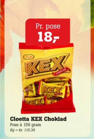 Cloetta KEX Choklad Pose à 156 gram – Pøtzsch