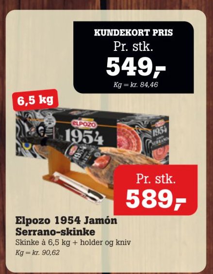 Elpozo 1954 Jamón Serrano-skinke – Pøtzsch