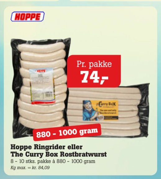 Hoppe Ringrider eller The Curry Box Rostbratwurst – Pøtzsch