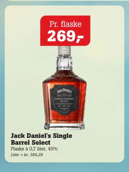 Jack Daniel's Single Barrel Select Flaske à 0,7 liter, 45% – Pøtzsch