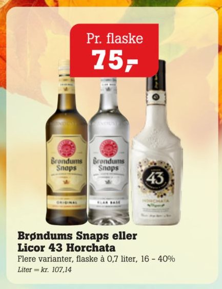 Brøndums Snaps eller Licor 43 Horchata – Pøtzsch