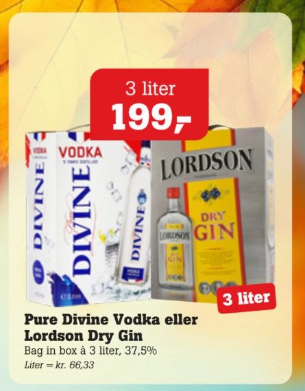Pure Divine Vodka eller Lordson Dry Gin – Pøtzsch